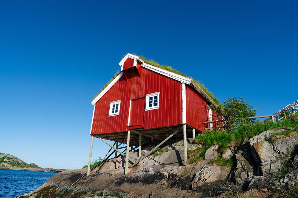 Stay in lofoten cabins, also known as rorbuer (rorbu)