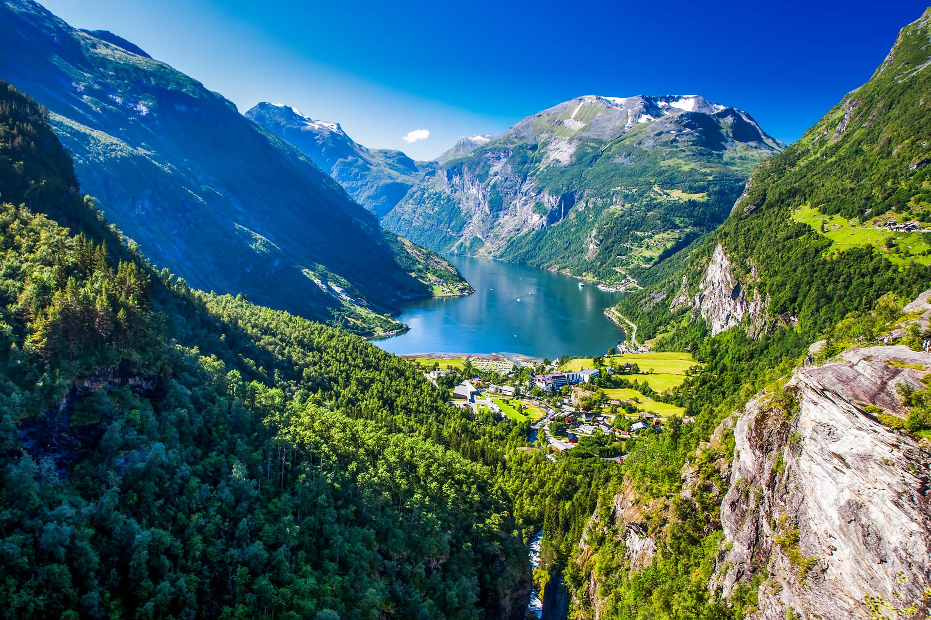 best time to see the fjords in norway: summer in Geiranger