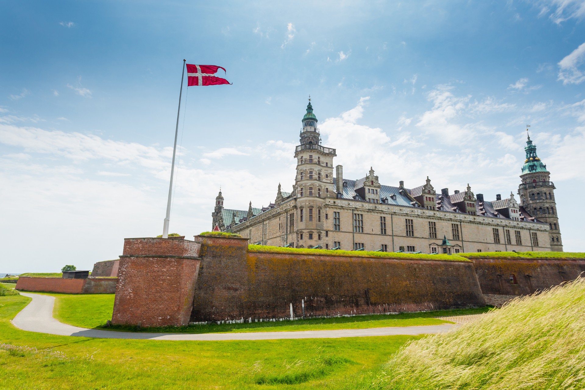 Kronborg Castle in Helsingoer, Denmark