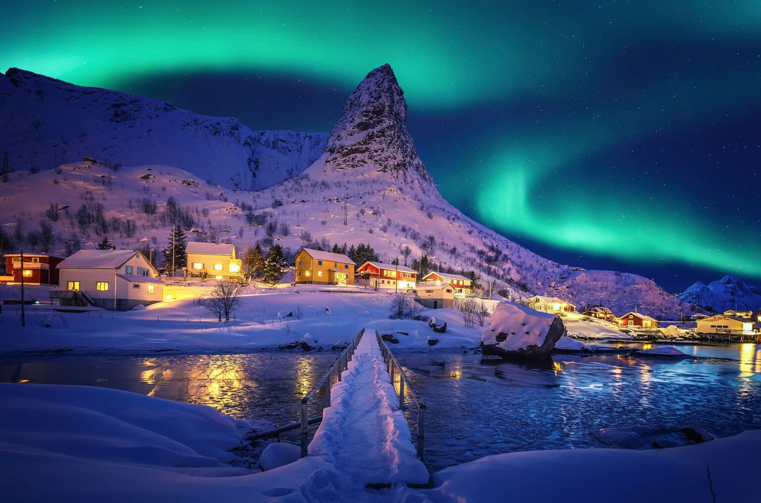 Illustration of Scandinavian Luxury Apartments With Spa And Northern Lights Tour